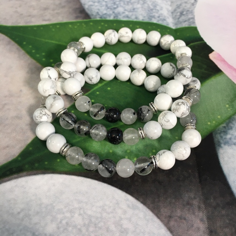 Tourmaline & Howlite Protection Bracelets